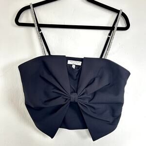 Bow Front tank top with crystal Straps